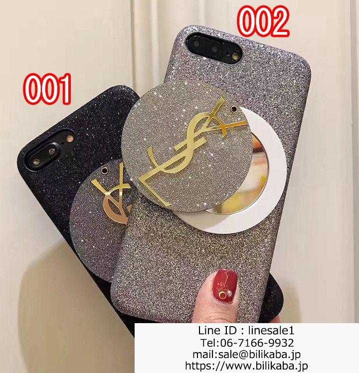 ysl iphone8ケース 化粧鏡付き