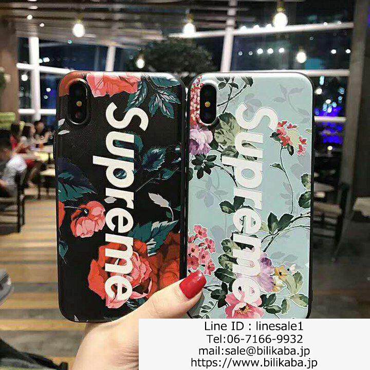 supreme iphoneXケース花柄