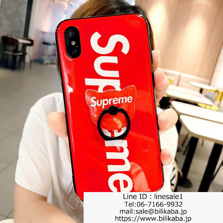 SUPREME iPhone X ケース リング付き