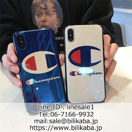 チャンピオン iphonexケース ガラス背面