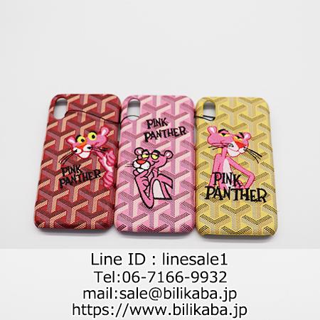 ゴヤール  iphoneX ケース ピンク・パンサー 刺繍