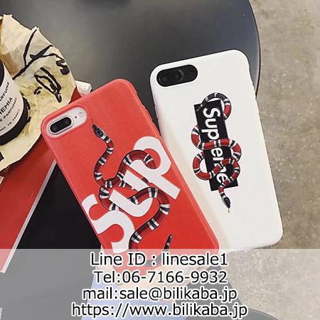 SUPREME iPhoneXケース ソフト ヘビモチーフ