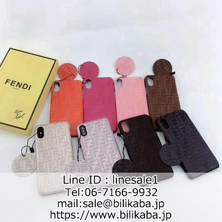 fendi スマホケース ロゴ型押し