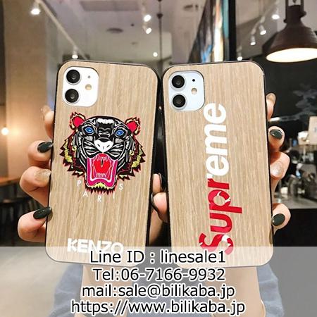 Kenzo Supreme 虎頭英字ロゴ木製 iphone11ケース