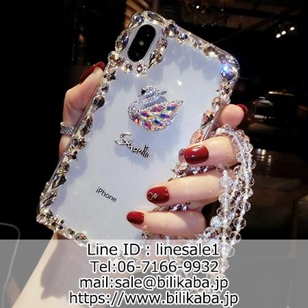 Swarovski ラインストーンきらきら iphonex xr xs maxケース