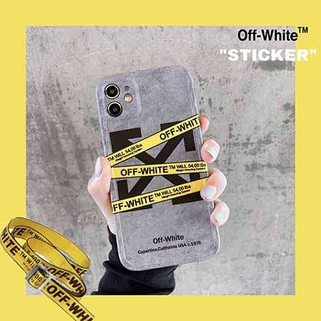OFF-WHITE iPhone12/12pro/12max/12pro maxケース とてもかっこいい iphone11/11proケース 定番柄 黄色縞 大きいロギ 完璧 代金引換 LINEで簡単にご注文可