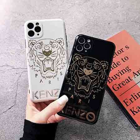 KENZO iPhone12 iPhone12pro ケース 背面ガラス ケンゾー iPhone12 pro max カバー ペア用 虎柄 かっこいいアイフォン12miniスマホケースおしゃれ