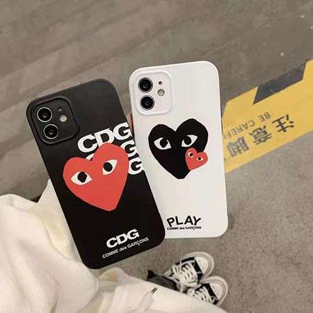 CDG iphone12ケース ハート柄 