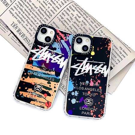 stussy アイフォーン14promax/14pro ブランド字母プリント スマホケース