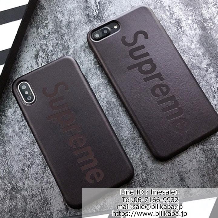 SUPREME iPhone8PLUSケース カッコイイ ブラック