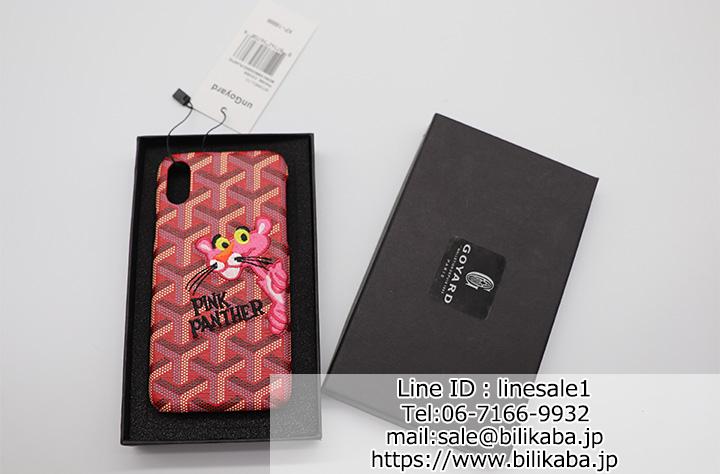 GOYARD iphoneX 保護ケース ピンク・パンサー刺繍