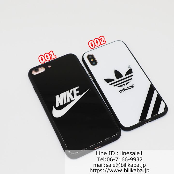 nike&adidas iphoneXケース ガラス背面