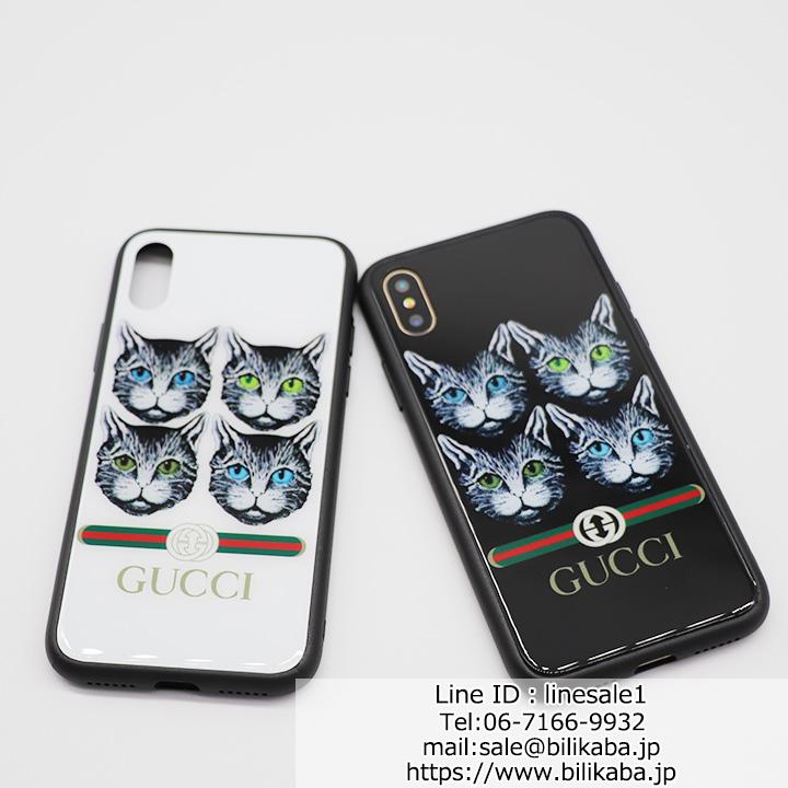 gucci iphone7plus携帯カバー 猫柄 蜂柄