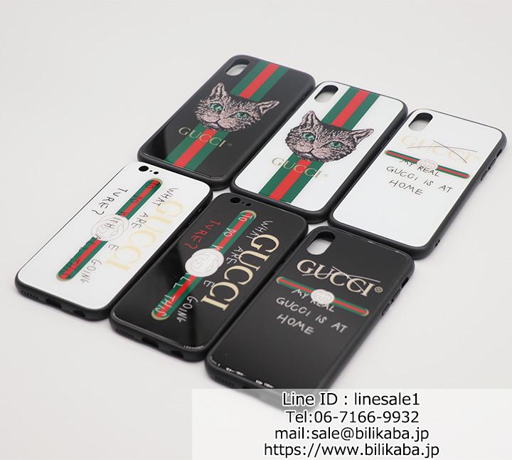 GUCCI iPhone8ハードケース 背面ガラス