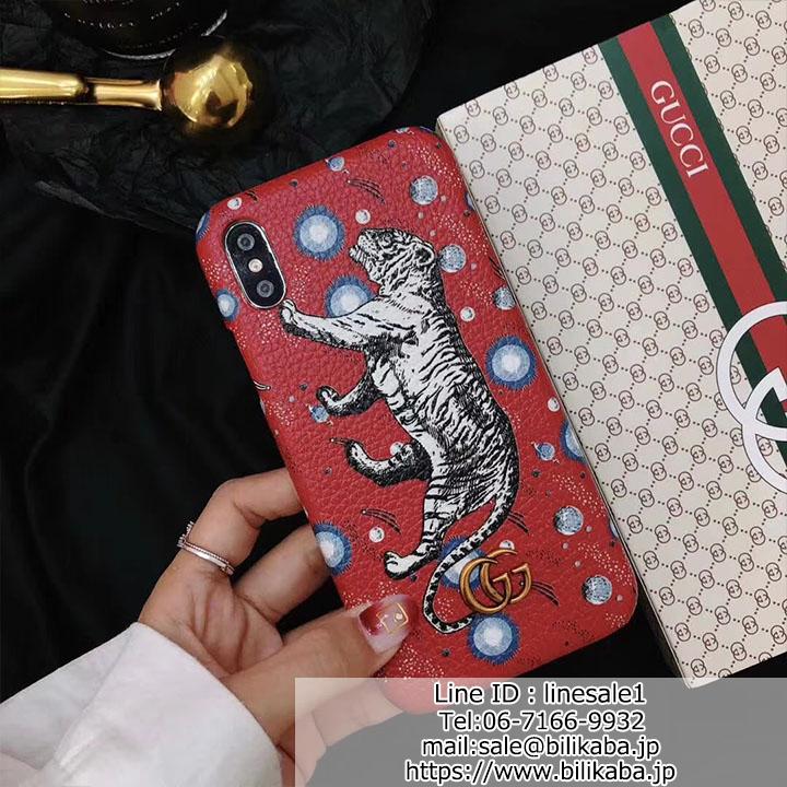 gucci iphoneXカバー ライチ紋革