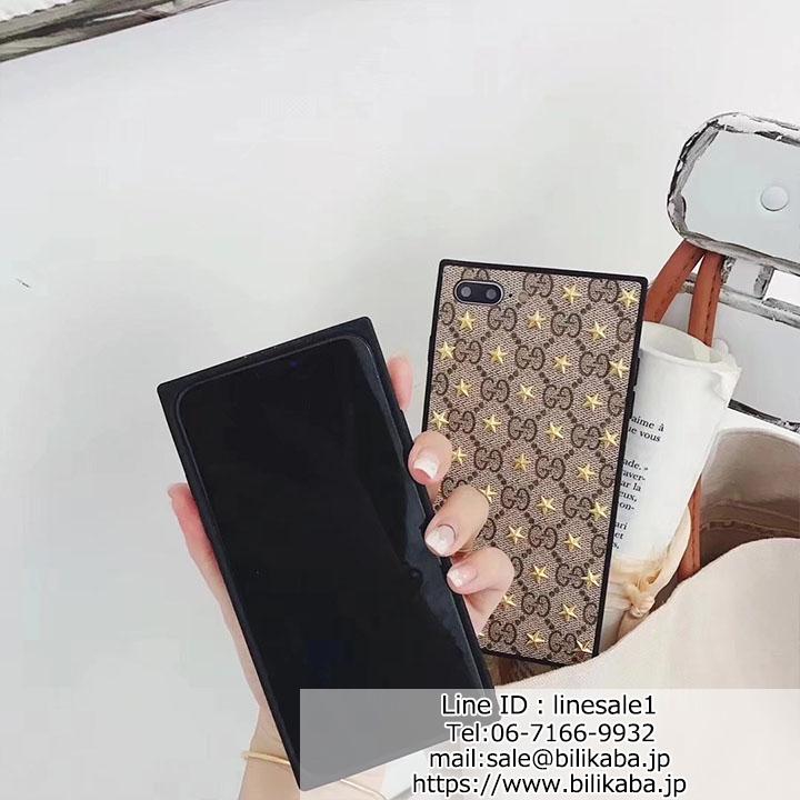 gucci iPhoneXケース 五芒星リベット