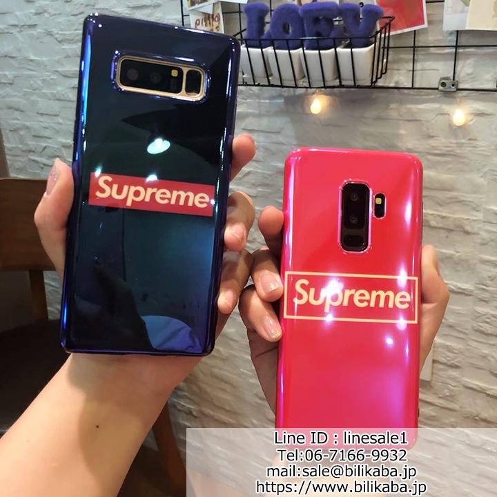 Supreme galaxy S9plusカバー 鏡面デザイン