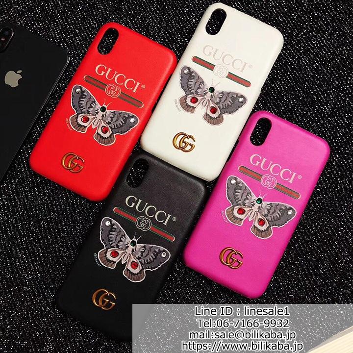 GUCCI iphone8plus 革ケース セレブ風