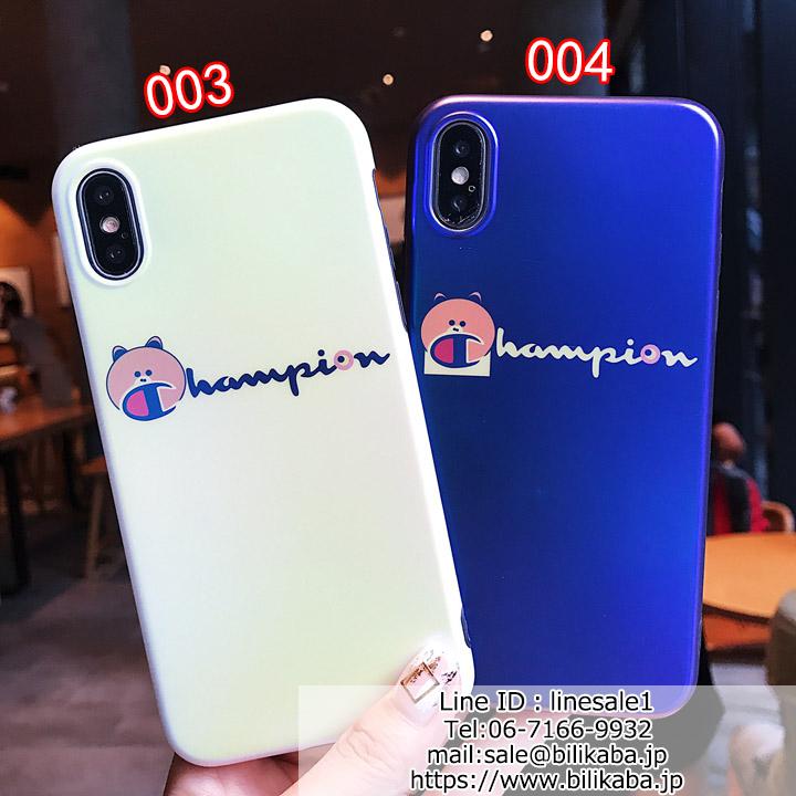 champion iphonexrケース 可愛い