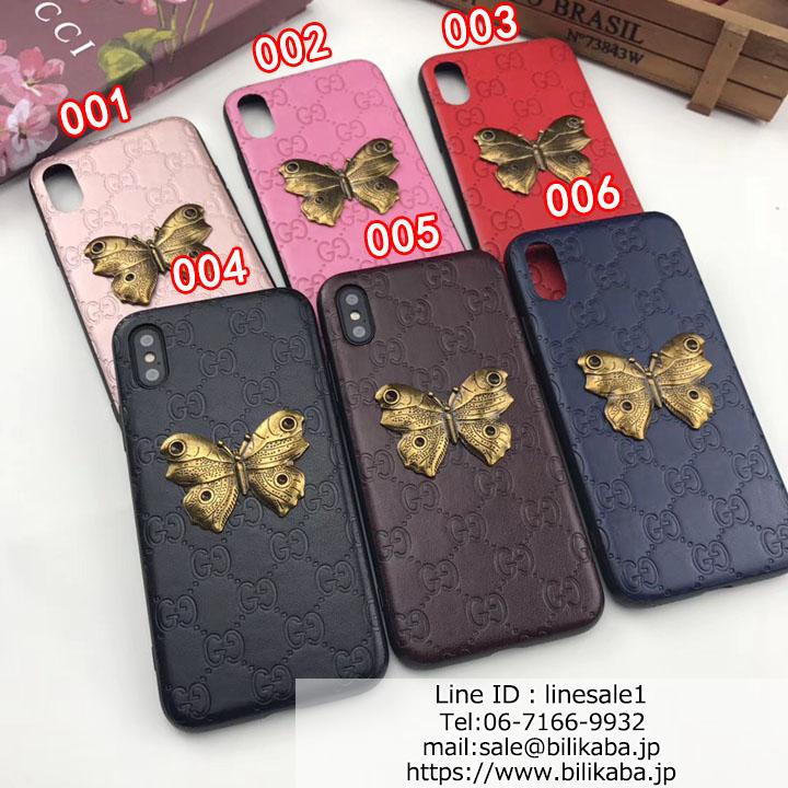 gucci iphonexs maxケース 蝶々アクセサリー