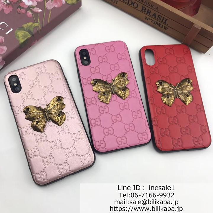 iphone xr携帯カバー Gucci 革製