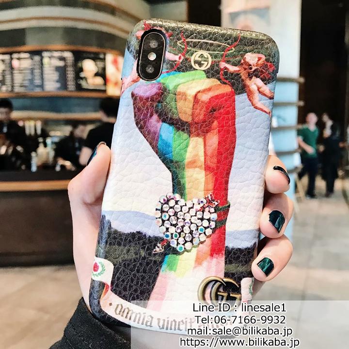 iPhoneXs maxケース gucci カラフル