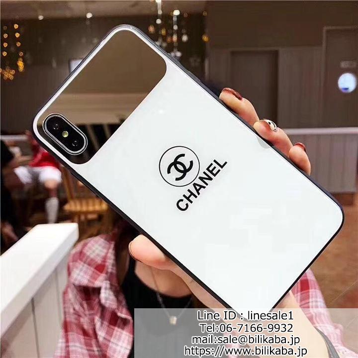 chanel iphoneX カバー 背面ガラス