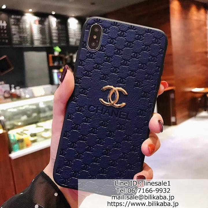 chanel エンボス加工 iphoneXs maxカバー