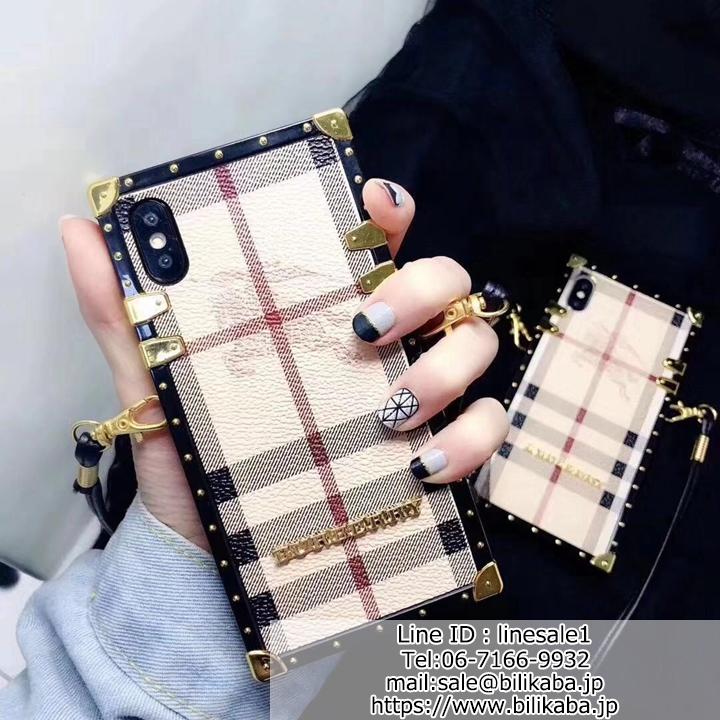 Burberry アイフォン8 plusケース ネックストラップ