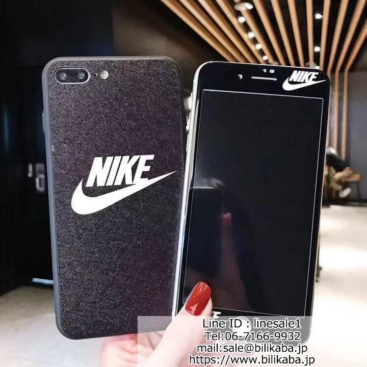 カップル用 黒白 nike iphone8 7plusケース