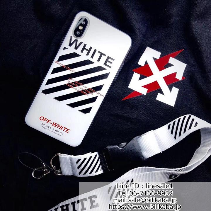 off white iphone8 7plusケース カップル用