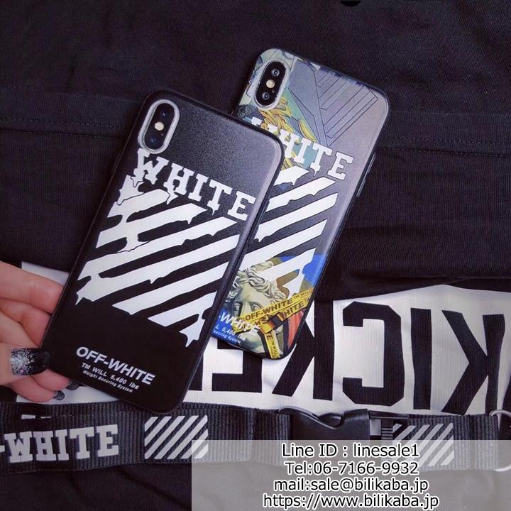オフホワイト iPhoneXR ケース ネックストラップ付き