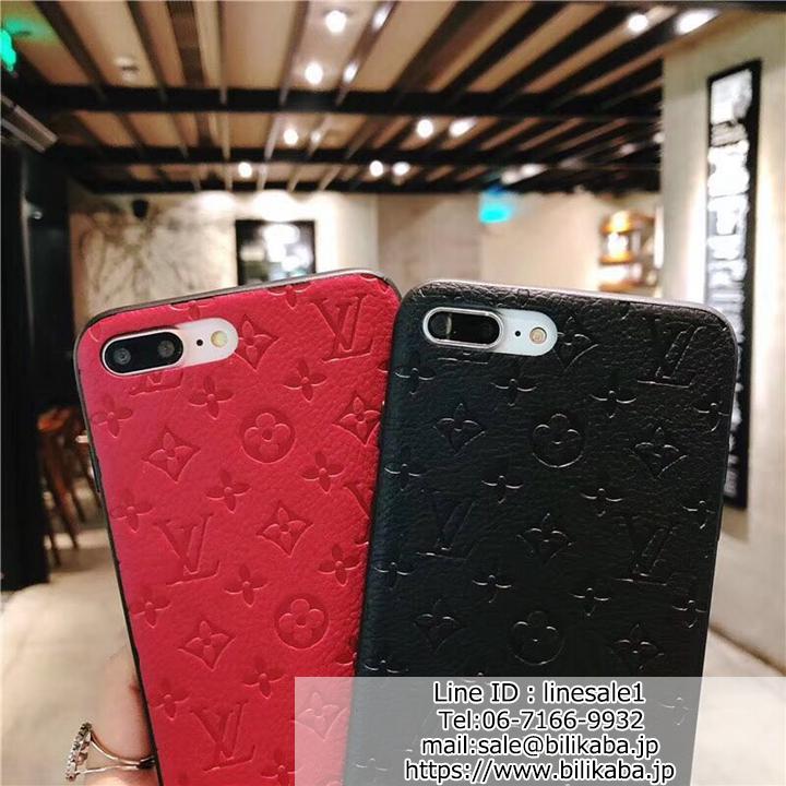 LV iPhoneXS カバー 革製 型押し