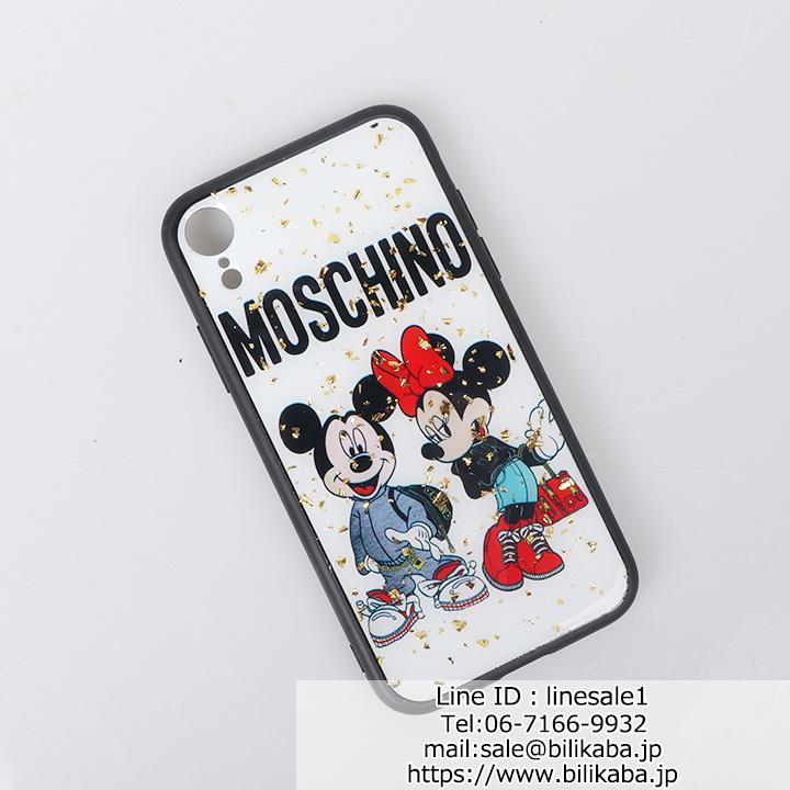 モスキーノ iPhoneXS Maxカバー 背面キラキラ