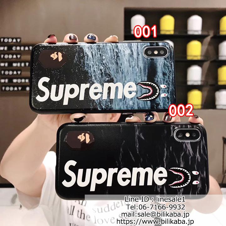 Supreme Aape コラボ iPhoneXs Xr ケース 浮き彫り