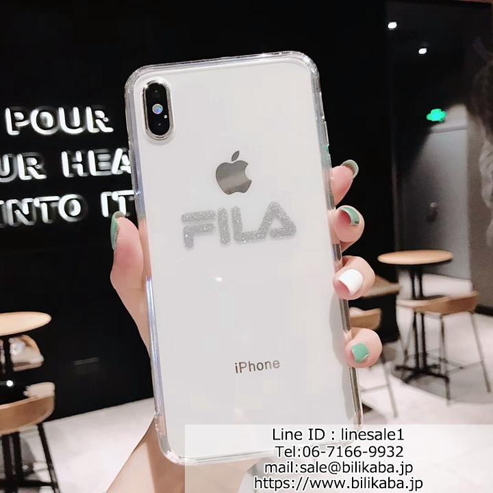 fila iphonexs max ガラスケース 透明感