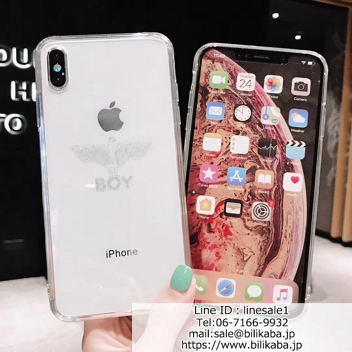 BOY LONDON iphone8Plusケース クリアガラス