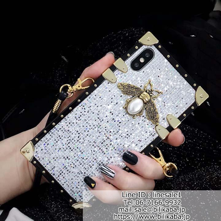 GUCCI 蜂デコ キラキラ iphonex 8plusケース