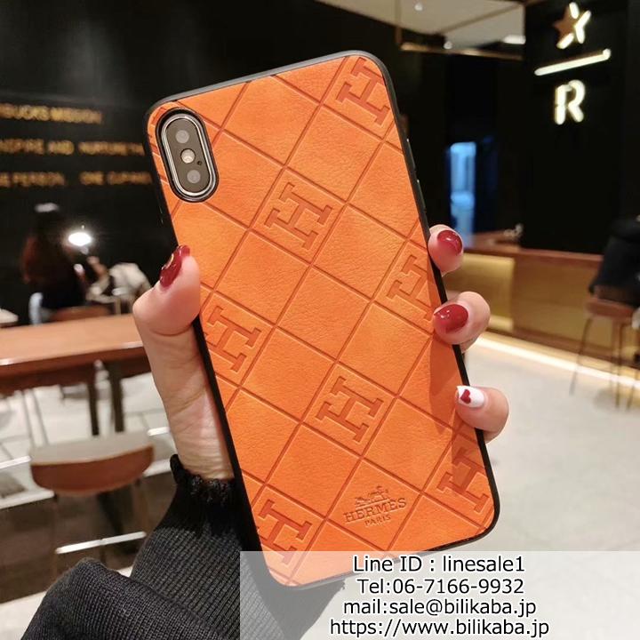 hermes ロゴ エンボス加工 スマホケース