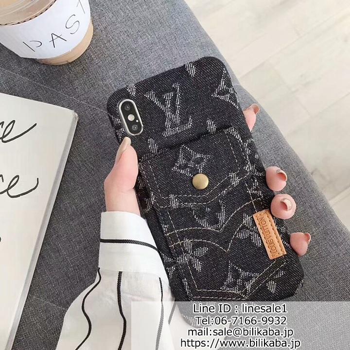 LV iPhoneX iPhoneXR フルカバー ジーンズ布