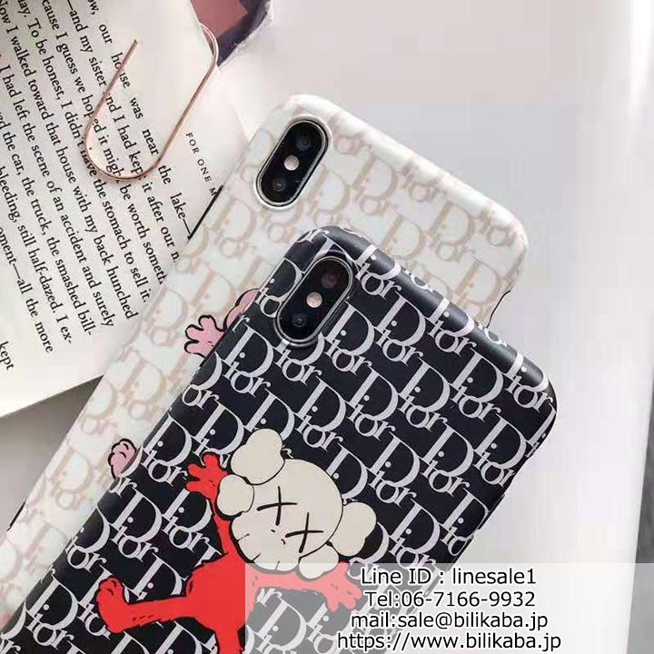 ペア向け iphone11 pro max 携帯カバー kaws dior