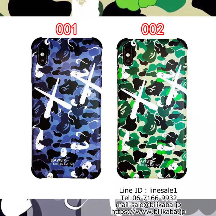 カウズ x Bape iphone11/xs maxケース 迷彩柄