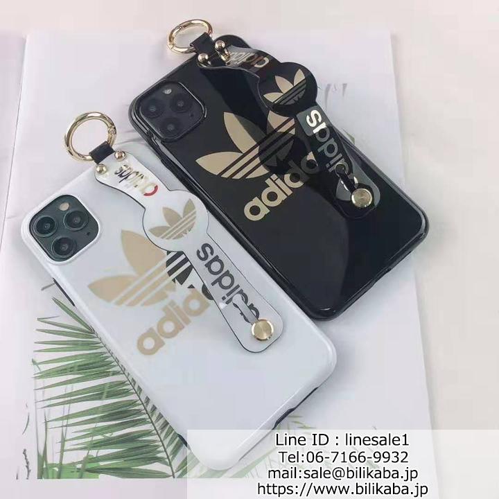 三つ葉 adidasロゴ柄 iPhone8/7plus 携帯カバー