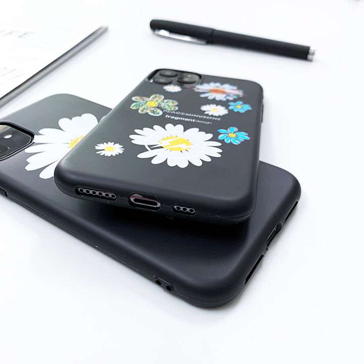iphone12mini携帯カバー ソフト 花柄