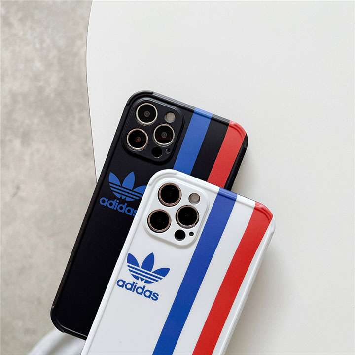 ロゴ付き 保護ケース iphone12mini adidas