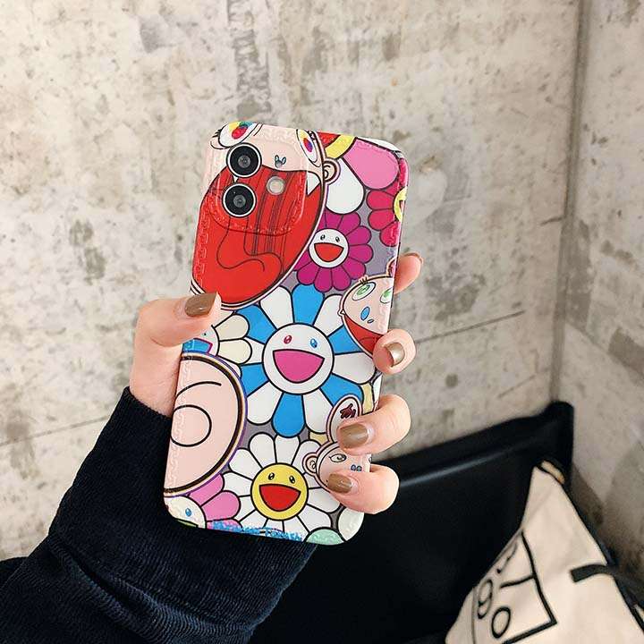 ロゴ付きiphone13 mini保護ケースMurakami Sunflower