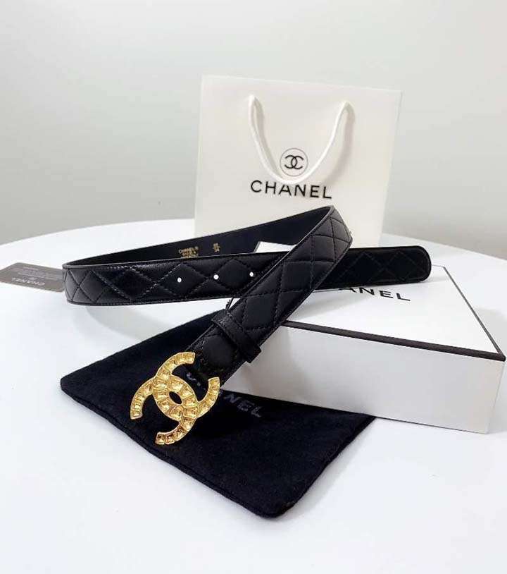 Chanel レーディスベルト ブラック 高品質