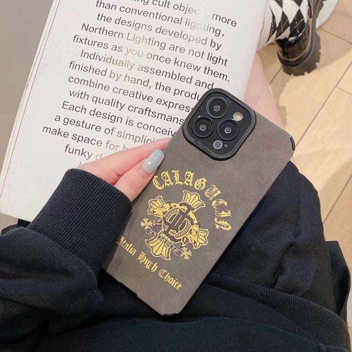 iPhone 12 ロゴ付き カバー ChromeHearts