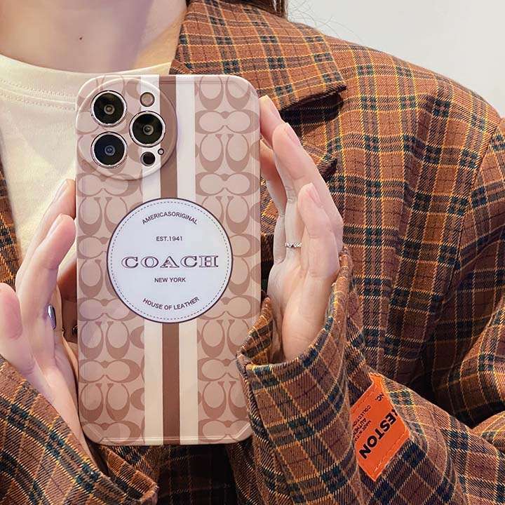 ロゴ付き保護ケースcoach iPhone 8/8 plus