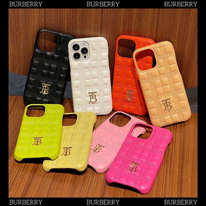 Burberryスマホケースアイフォーン8 plus金属ロゴ付き